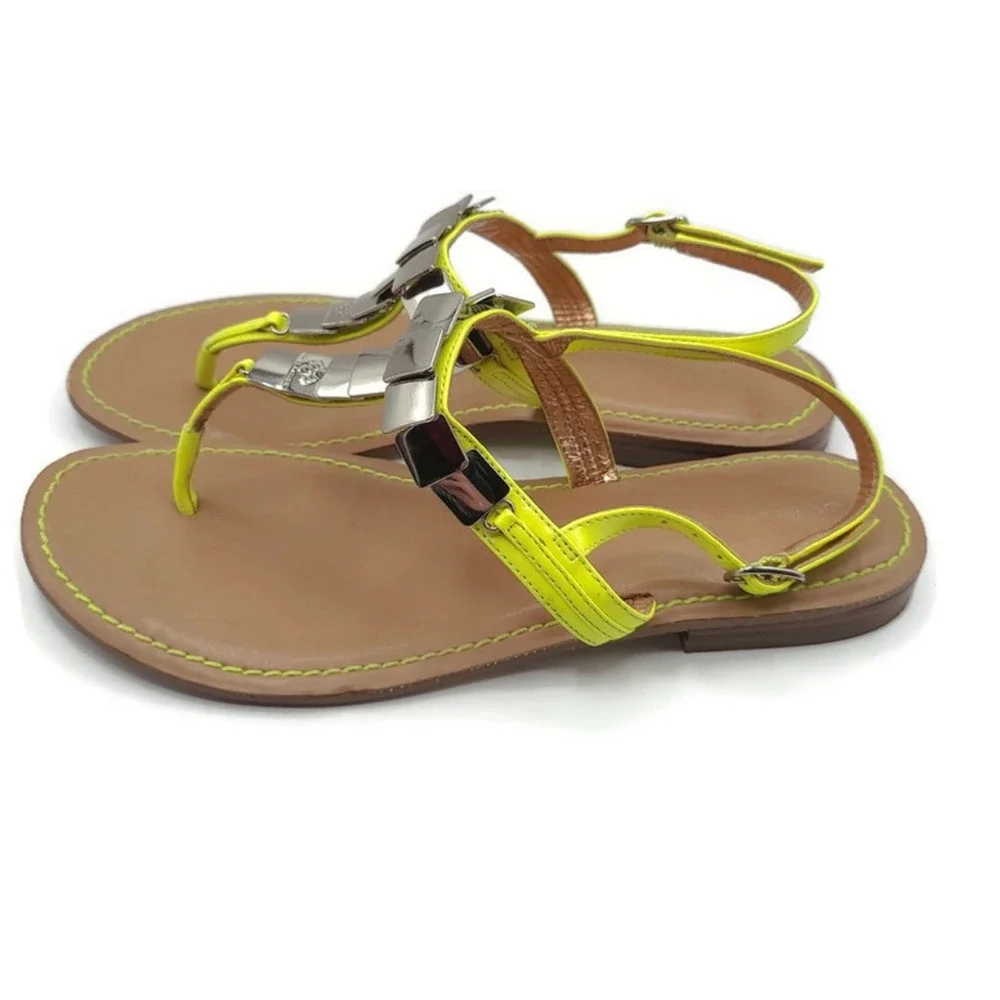 BCBGENERATION Yellow Flip Flops Size 8.5 - Picture 1 of 8